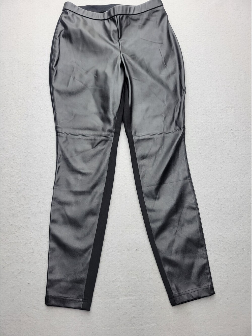 H By Halston Women's Pants Size 6 Black Legging Polyurethane Mid Rise Skinny